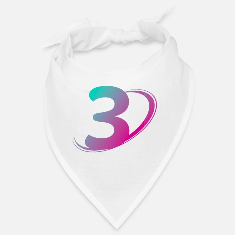 Number 3 multicolor Bandana