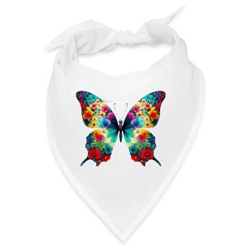 Schmetterling - Bandana - Weiß - Vorne