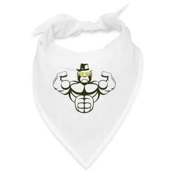 strong gorilla - Bandana - Weiß - Vorne