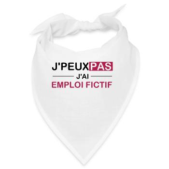 Ich kann nicht, ich habe einen fiktiven Job - Bandana - Weiß - Vorne
