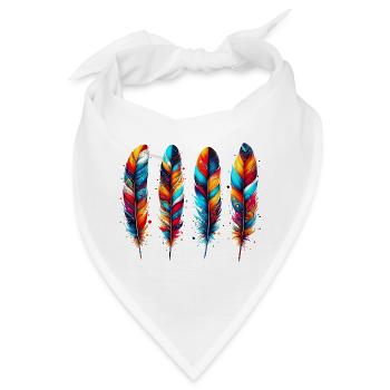 Feder - Bandana - Weiß - Vorne