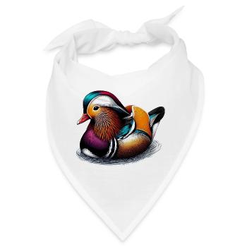 Mandarinente - Bandana - Weiß - Vorne