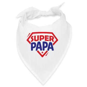 Super Papa - Bandana - Weiß - Vorne