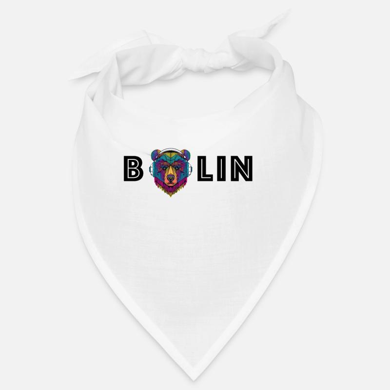 Berlin Bär mit Kopfhörer Bandana