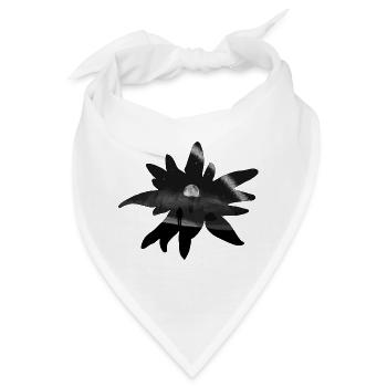Mondnacht Silhouette Edelweiss - Bandana - Weiß - Vorne