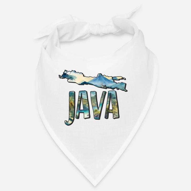 Watercolor Map Java Bandana