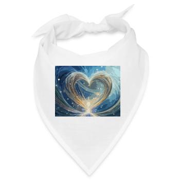 Herz aus Wasser und Licht - Bandana - Weiß - Vorne