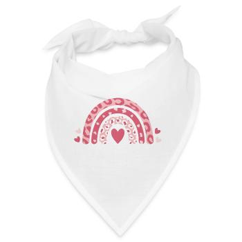 Rosa Oktober 2024 Brustkrebsmonat - Bandana - Weiß - Vorne