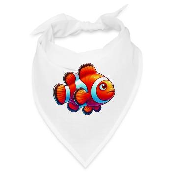 Clownfisch - Bandana - Weiß - Vorne