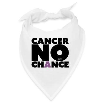 Cancer no chance - Bandana - Weiß - Vorne