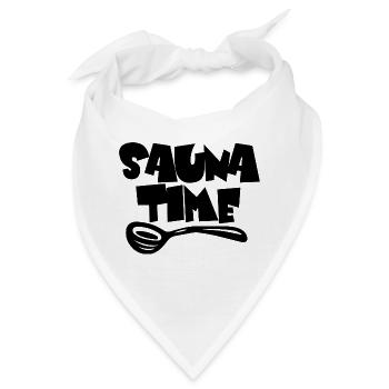 Sauna Wellness Spa - Bandana - Weiß - Vorne