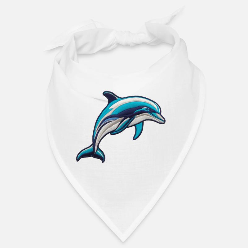 Embroidered Dolphin Bandana