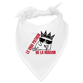 Der wahre Chef des Katzenhauses - Bandana - Weiß - Vorne