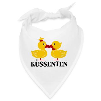 Die KüssEnten (Enten) - Bandana - Weiß - Vorne