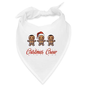 Christmas Crew lebkuchenmann - Bandana - Weiß - Vorne
