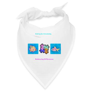 Fischen für Freundschaft Unterschiede annehmen - Bandana - Weiß - Vorne