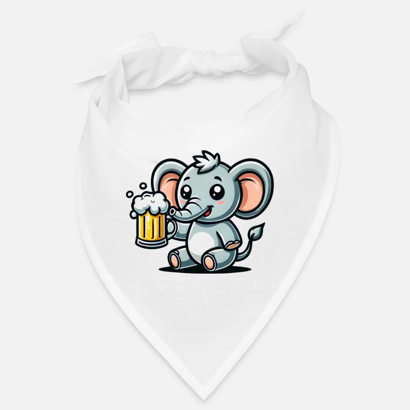 Cute Elephant Drinking Beer Bandana
