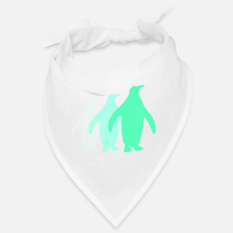 3 Silhouettes de pingouins Trois amis Équipe Rangée Bandana