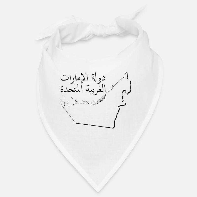 (UAE) Emirates map as outline AE Bandana