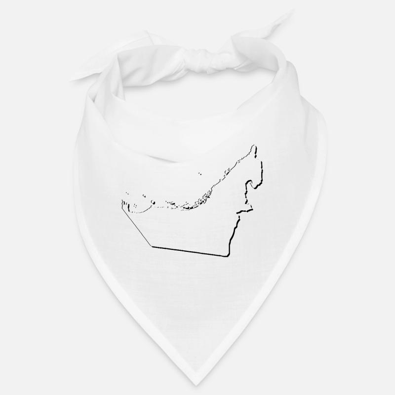 (UAE) Emirates map as outline Bandana