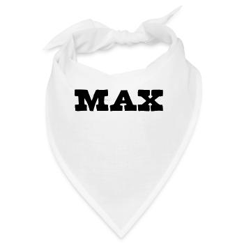 Max Vorname Geschenk - Bandana - Weiß - Vorne