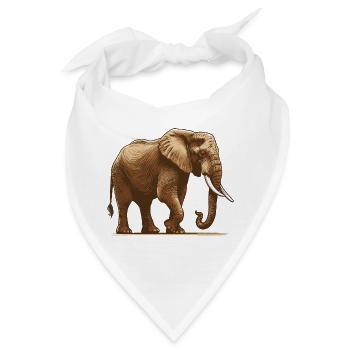 Elefant - Bandana - Weiß - Vorne