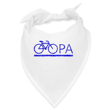 bester Opa Fahrrad Mountainbike Radeln Kritzeln - Bandana - Weiß - Vorne