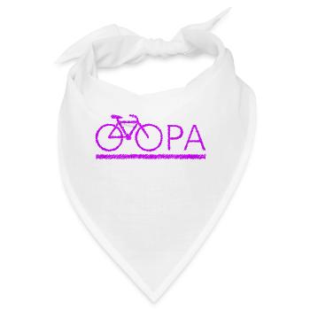 bester Opa Fahrrad Mountainbike Radeln Kritzeln - Bandana - Weiß - Vorne