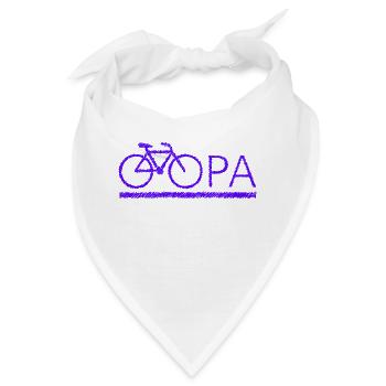 bester Opa Fahrrad Mountainbike Radeln Kritzeln - Bandana - Weiß - Vorne