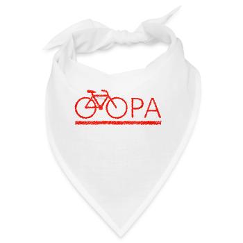 bester Opa Fahrrad Mountainbike Radeln Kritzeln - Bandana - Weiß - Vorne