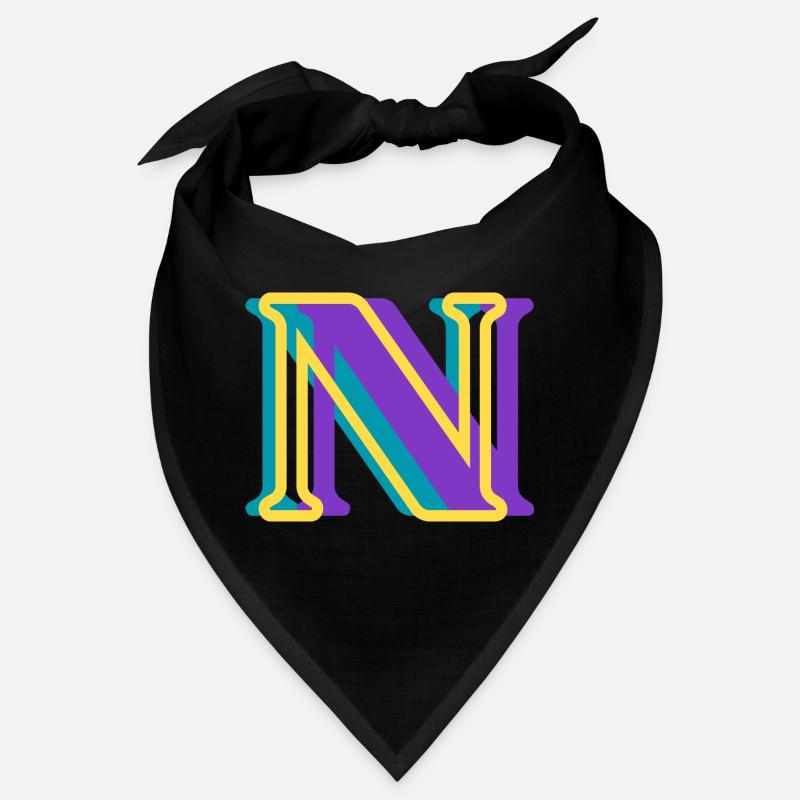 Lettre n multicolore Bandana