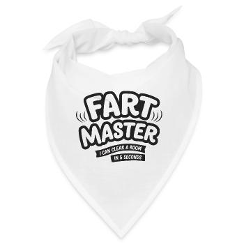 Master Tee Lustig Ich kann einen Raum in 5 Sekunden räumen. - Bandana - Weiß - Vorne