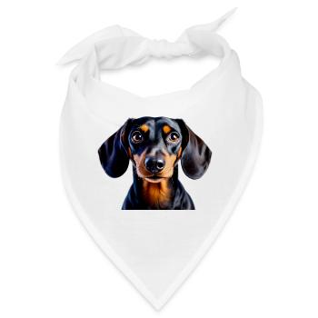 Dachshund dog pet charm intelligence loyalty snout - Bandana - Weiß - Vorne