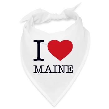 I LOVE MAINE - Bandana - Weiß - Vorne