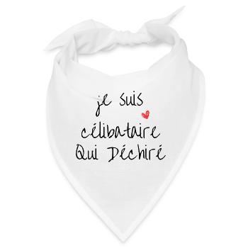 Ich bin Single Who Torn - Bandana - Weiß - Vorne