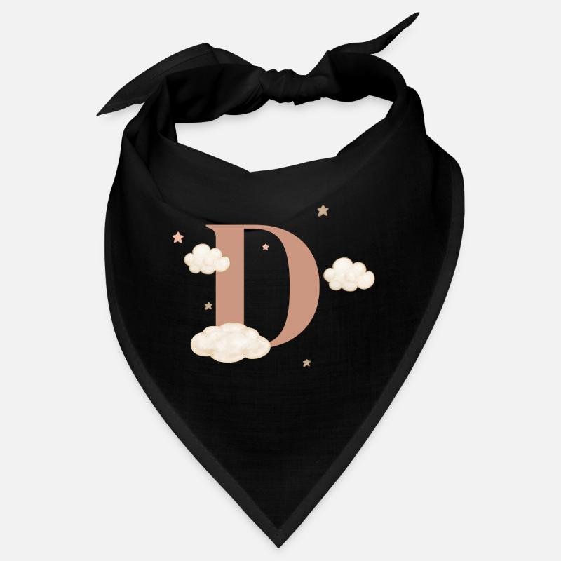 Buchstabe d bewölkt Sterne Bandana