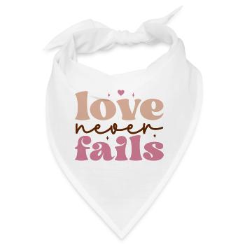 love never fails - Bandana - Weiß - Vorne