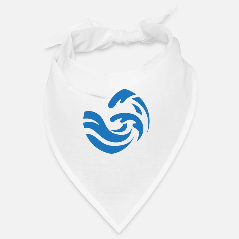 simple blue wave design Bandana