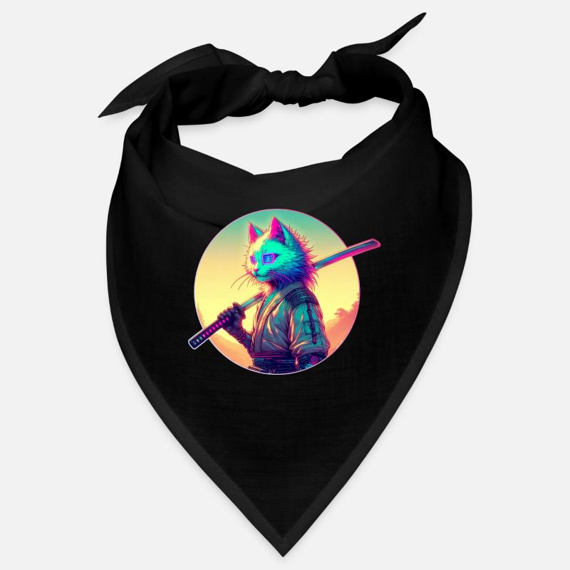 Cyberpunk Chat Samouraï Anime Bandana