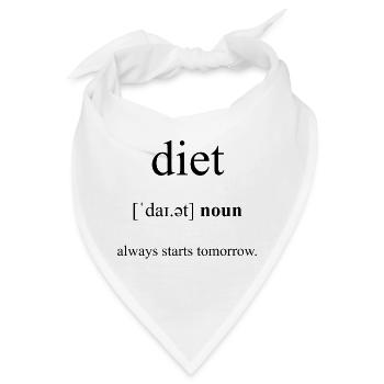 Diet | Diät Definition Dictionary - Bandana - Weiß - Vorne