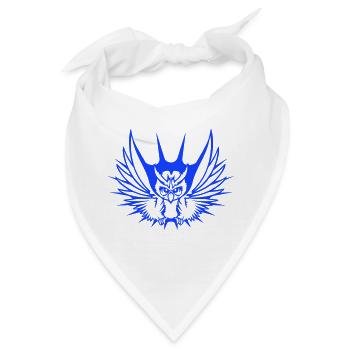 Eule Vogel Uhu Nachtvogel Schleiereule fliegt Cool - Bandana - Weiß - Vorne