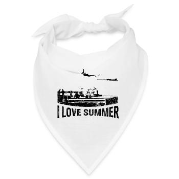 I love SUMMER - Bandana - Weiß - Vorne