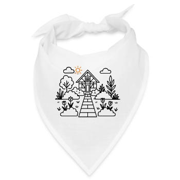 Schrebergarten Garten Natur - Bandana - Weiß - Vorne