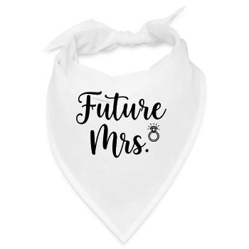 Zukünftige Mrs. Ring Brautdesign - Bandana - Weiß - Vorne
