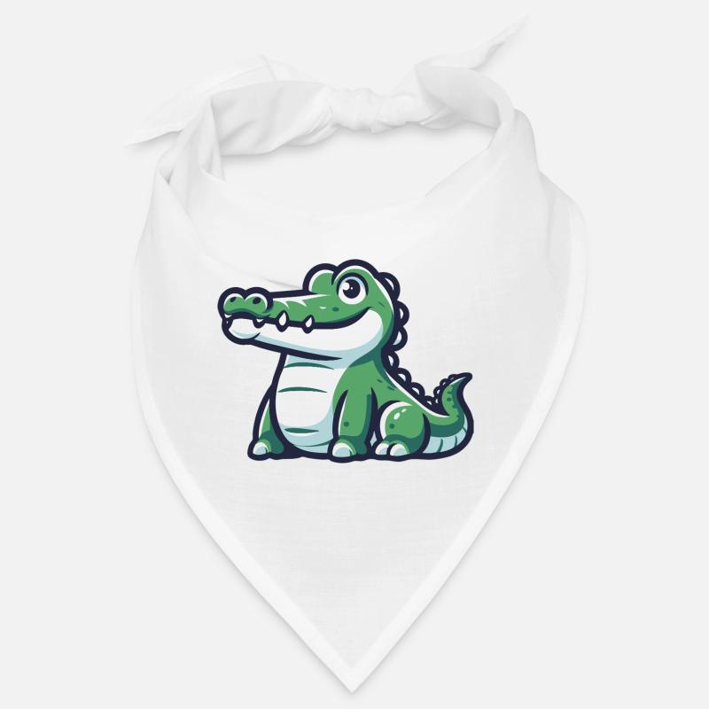 Crocodile amical d’une aventure tropicale - Bandana - blanc