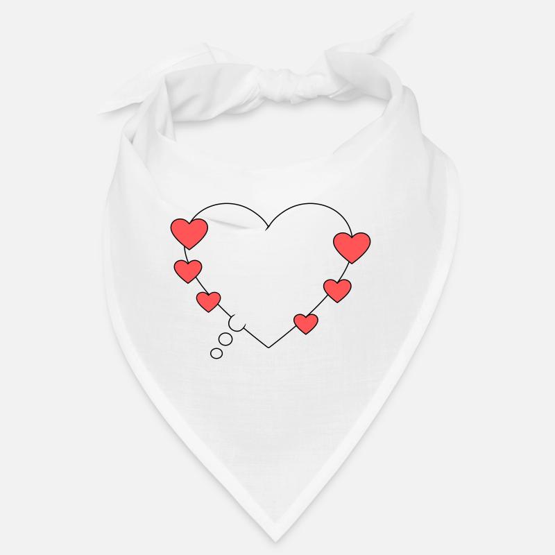 Bulle de pensée avec des cœurs Bandana
