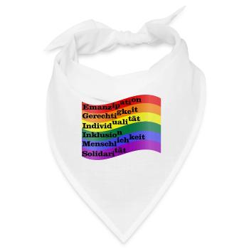 Gay Flag - Bandana - Weiß - Vorne