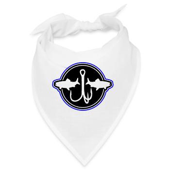 Fische Angeln Angelhaken - Bandana - Weiß - Vorne