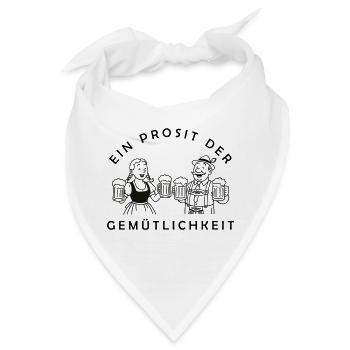 Herr Bier und Frau Bier - Prosit Der Gemütlichkeit - Bandana - Weiß - Vorne