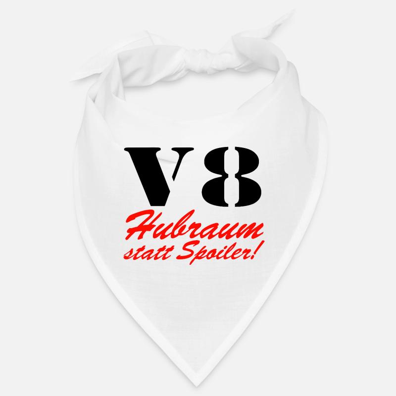 V8 Hubraum statt Spoiler ......................... - Bandana - Weiß